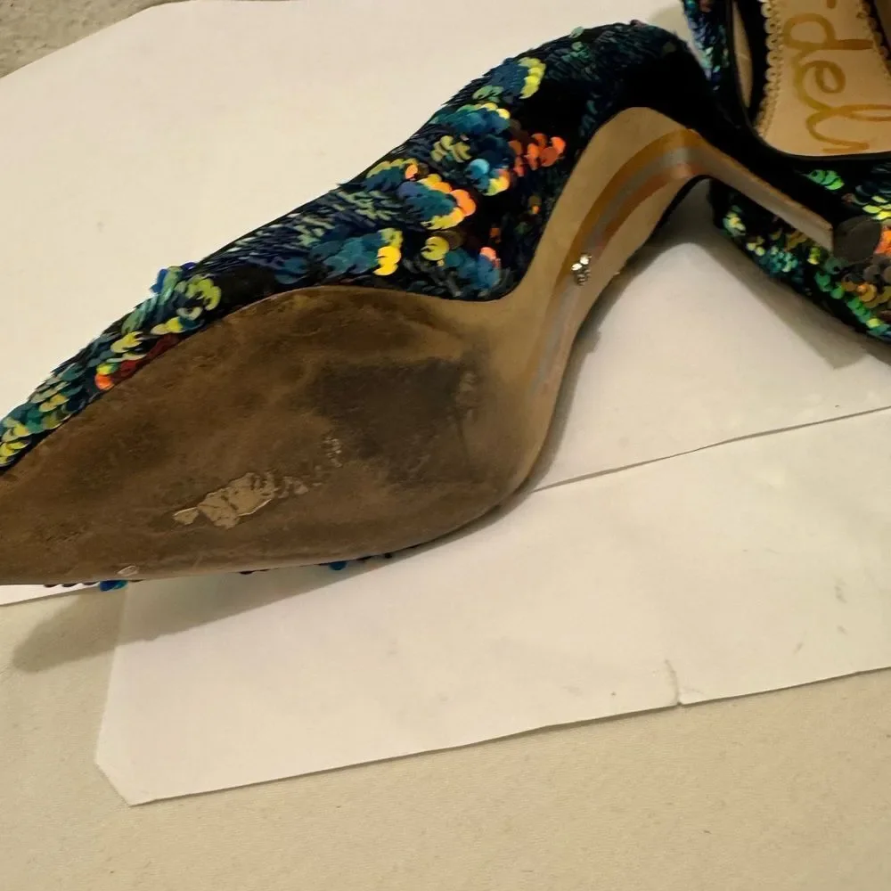 Sam Edelman Multicolor Sequin Heels